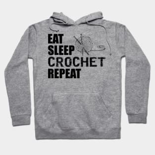 Crochet - Eat sleep crochet repeat Hoodie